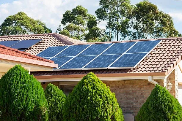 Solar panels installed on a rooftop