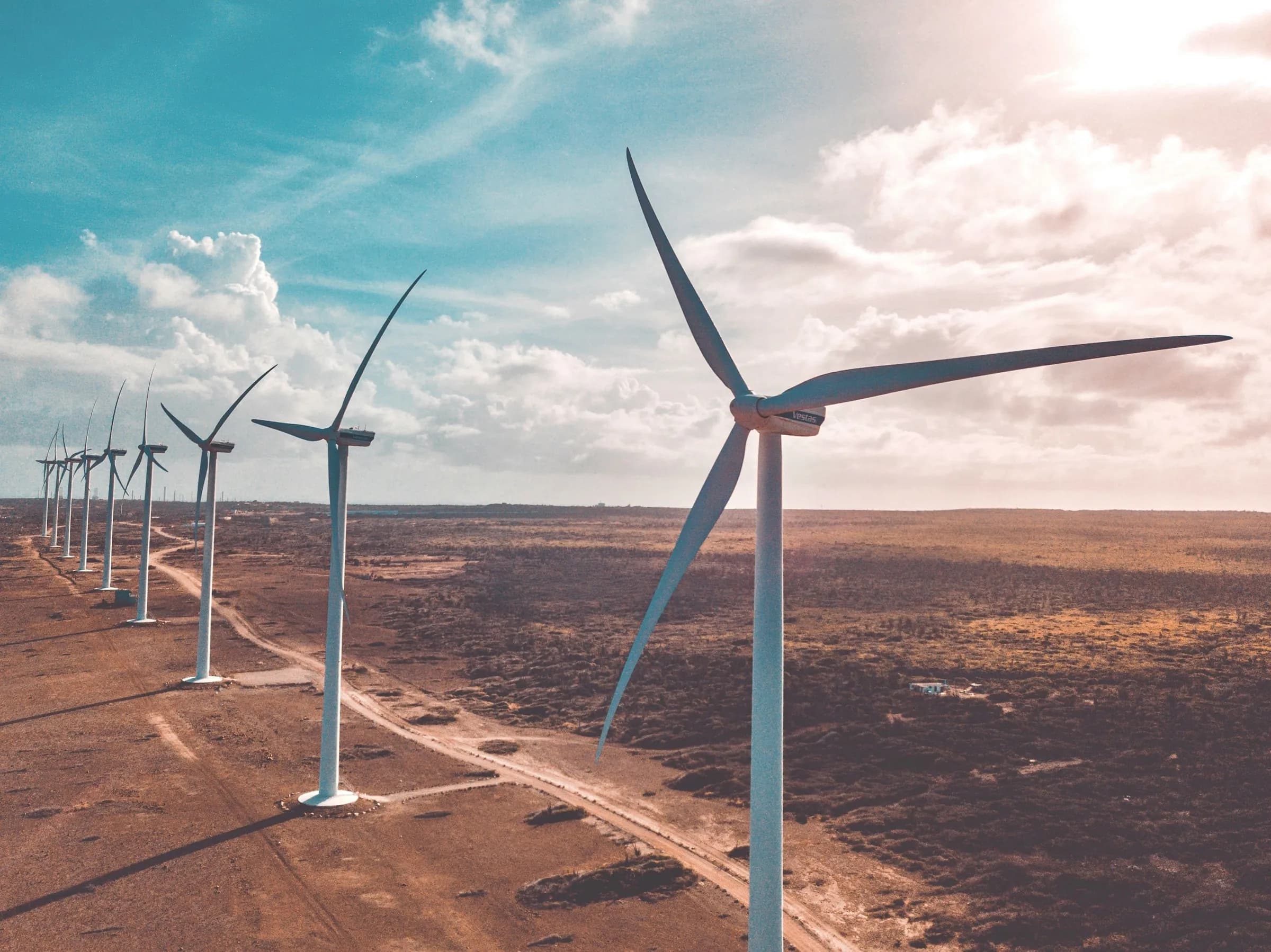 Wind turbines generating renewable energy